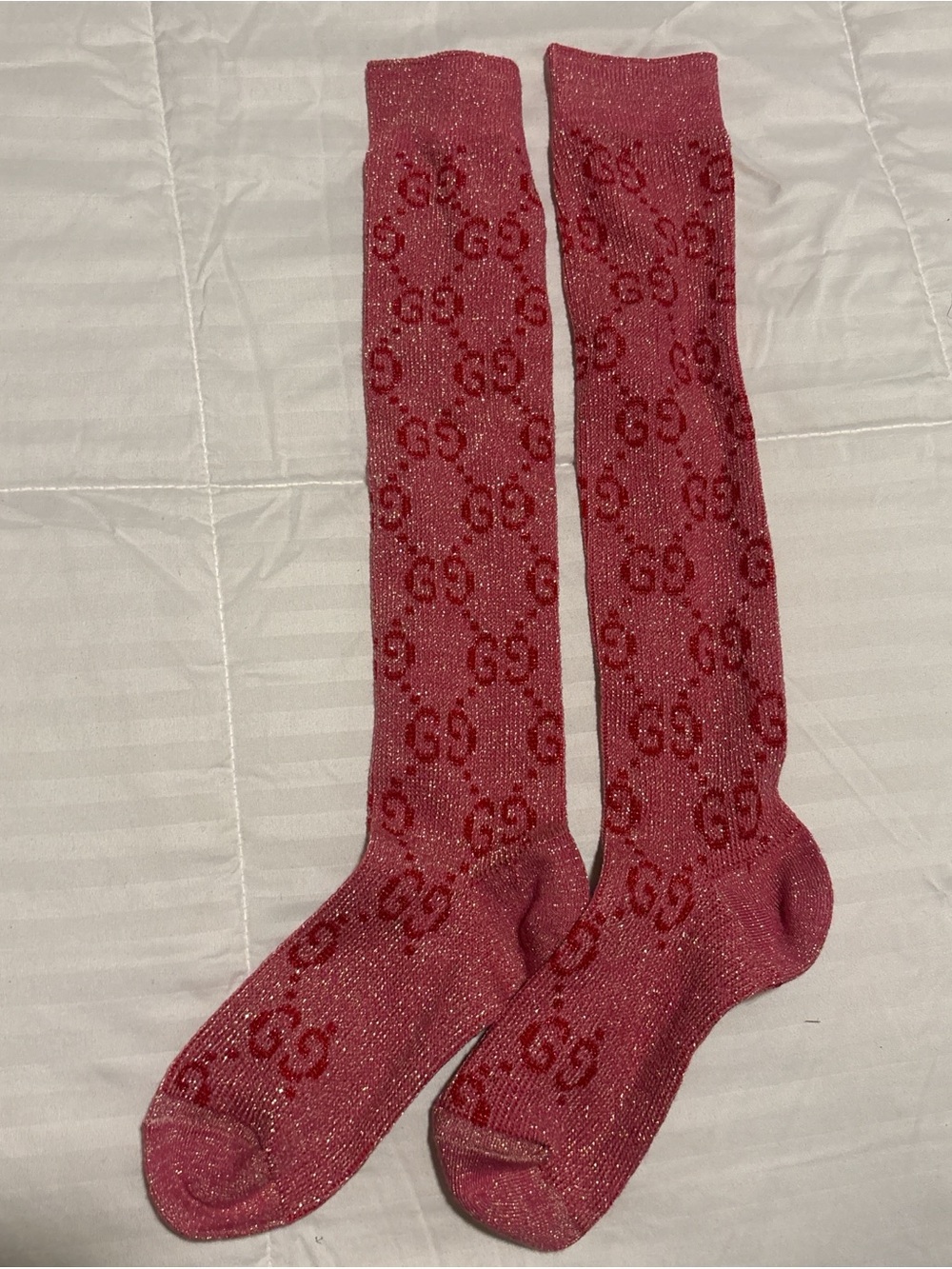 Pink glitter socks